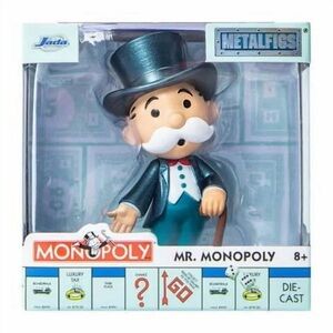 Jada -Mr. Monopoly Metalfigs Figure - Black, White, and Blue